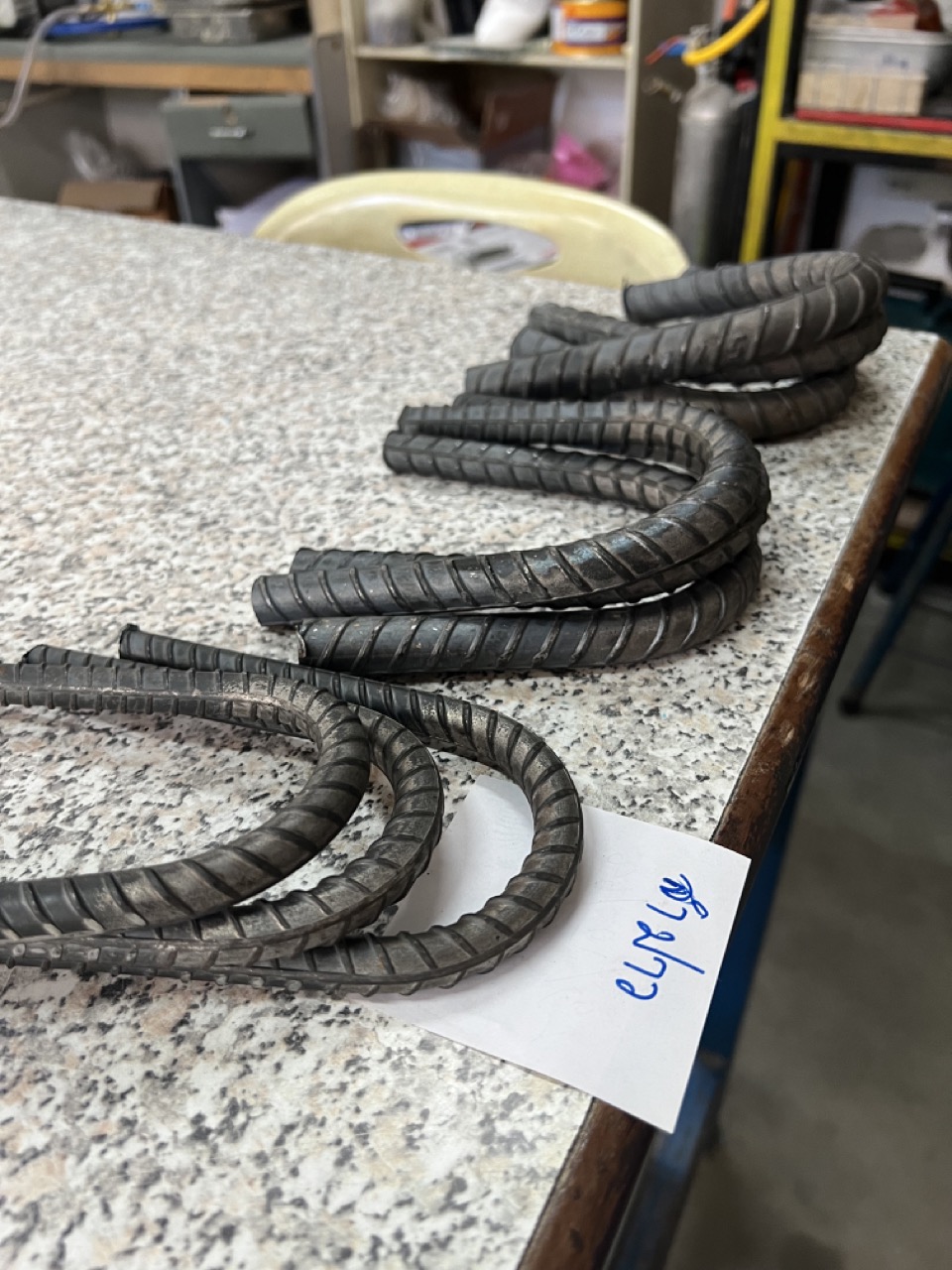 ตัวอย่างเหล็กที่ผ่านการทดสอบ